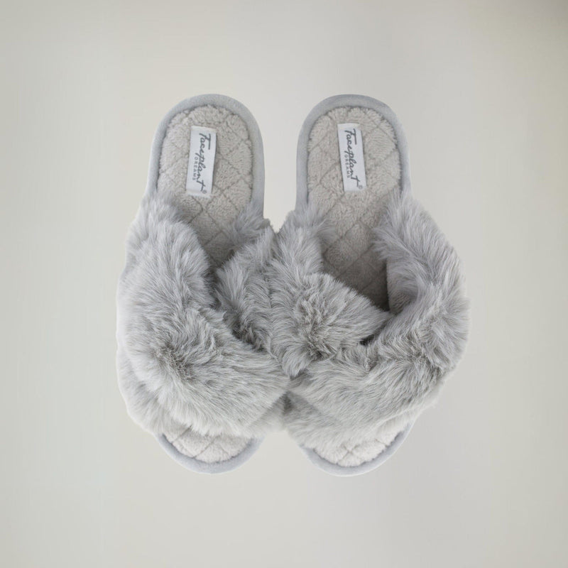 Furry Slides Grey