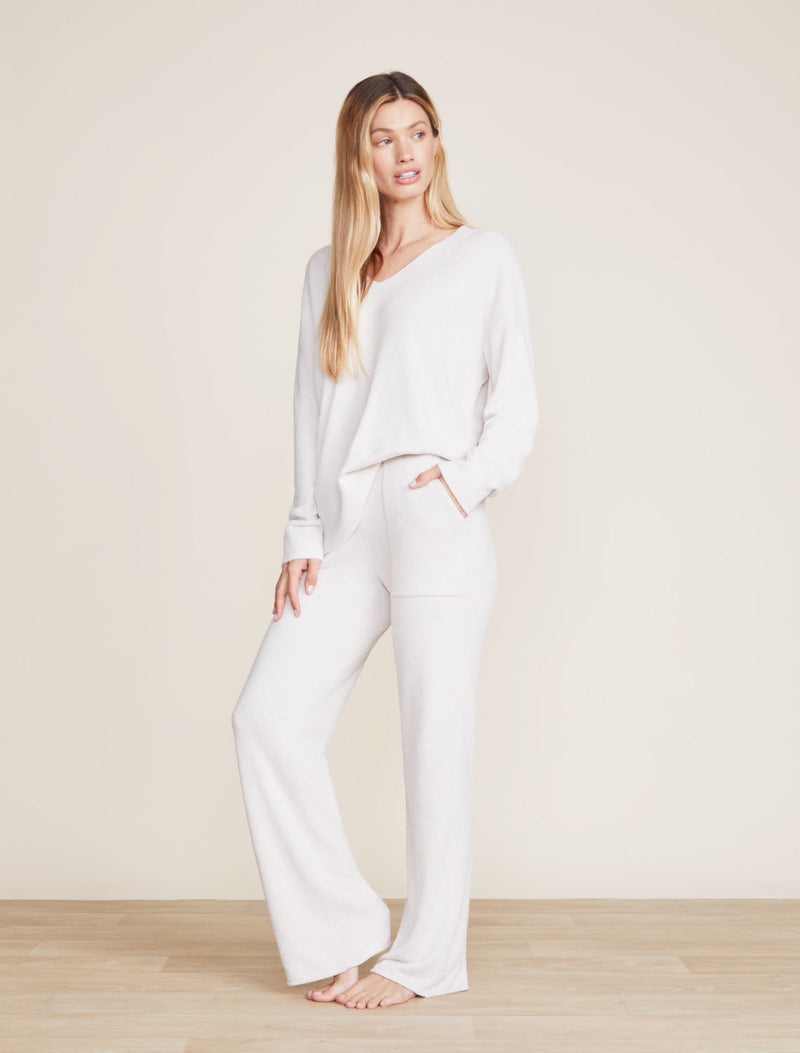 Cozy Chic Lite Wide Seamed Pant Almond