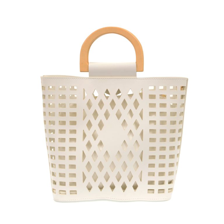 Madison Cut Out Tote White