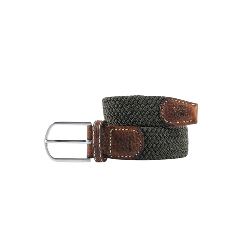 Khaki Green Woven Belt Size 1  33"/39"