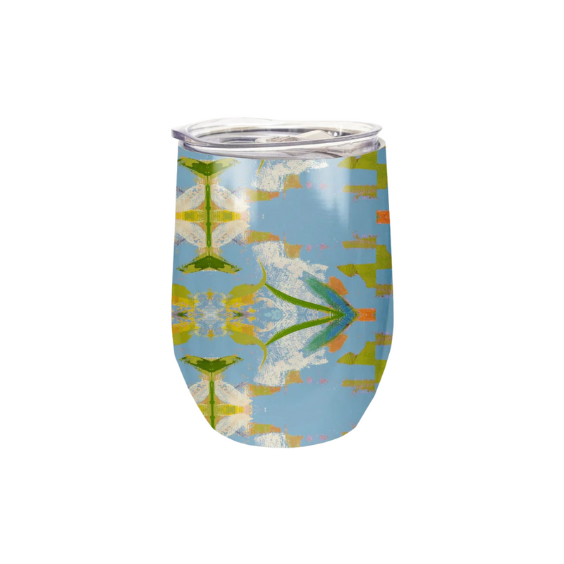 English Garden Blue Wine Tumbler
