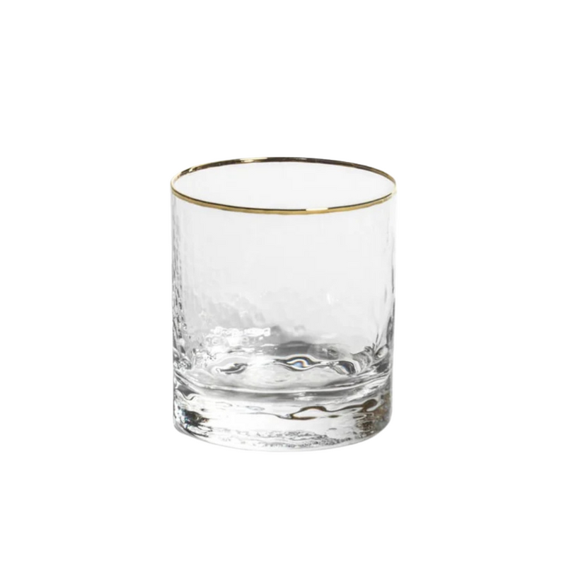 Negroni Hammered DOF Gold Rim Set of 2