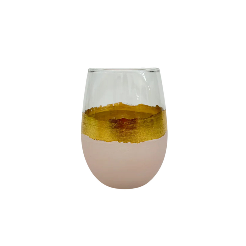 Blush Stemless Wine Glass Blush Set of 2