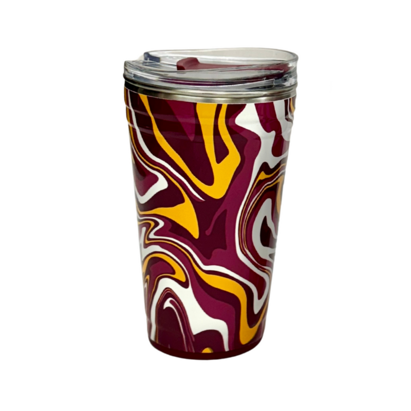 Fanzone Maroon + Yellow Cup 24oz