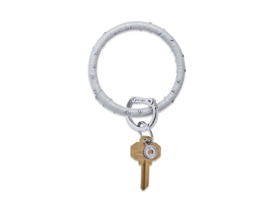 Ostrich Leather Key Ring
