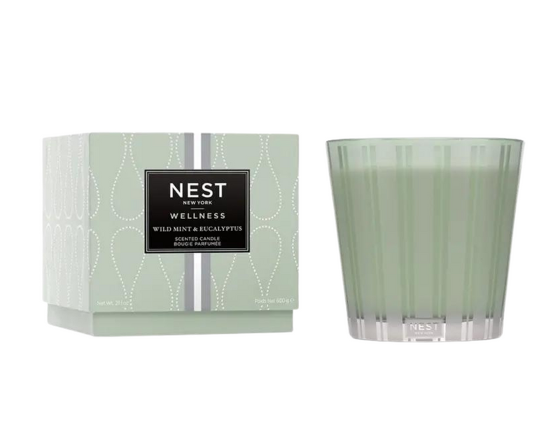Nest Mint And Eucalyptus 3 Wick Candle