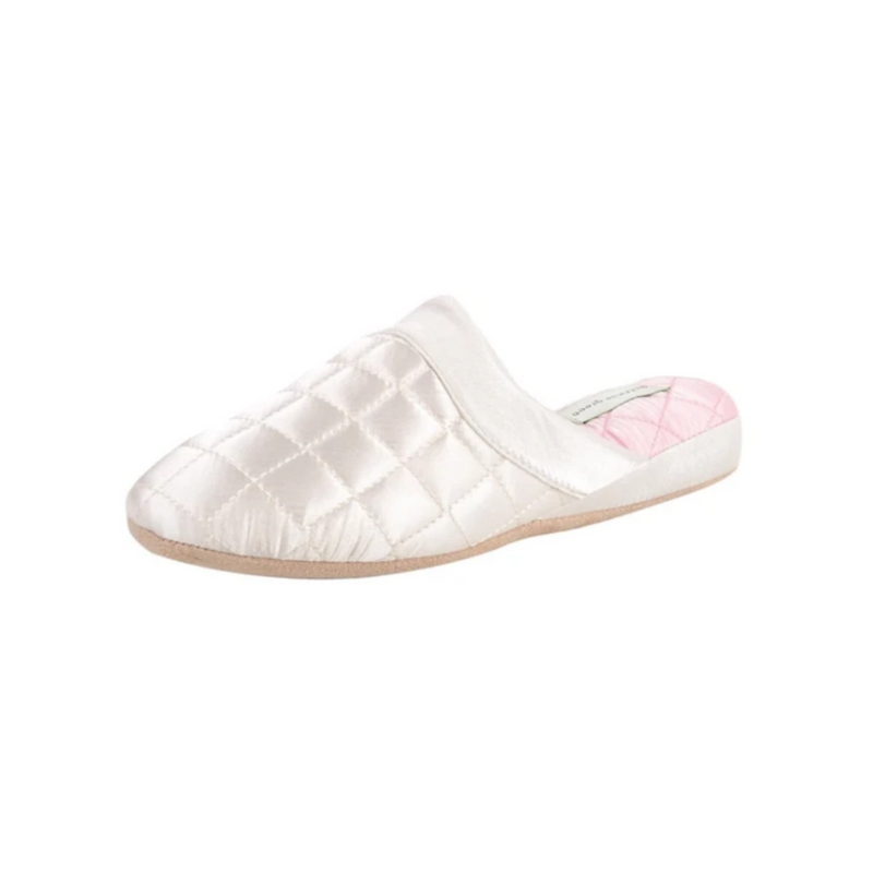 Jackie Satin Quilted Slipper