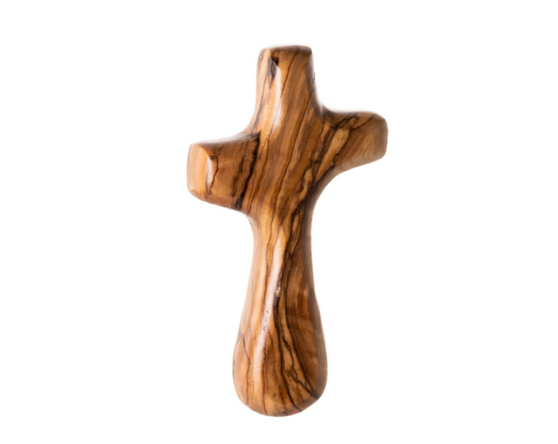 Olive Wood Holding Cross