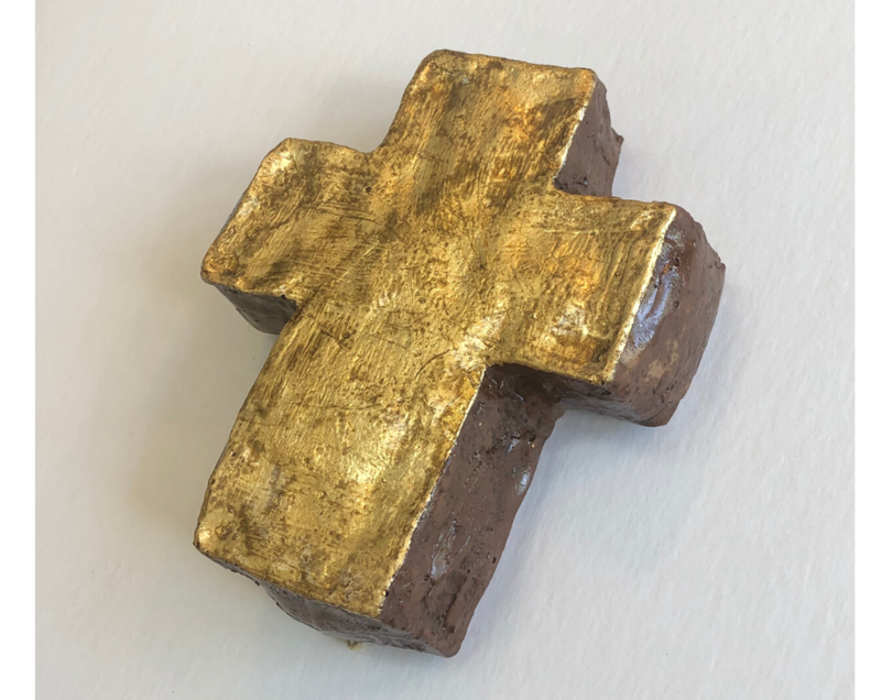 Barbara Biel Gold Handmade Cross
